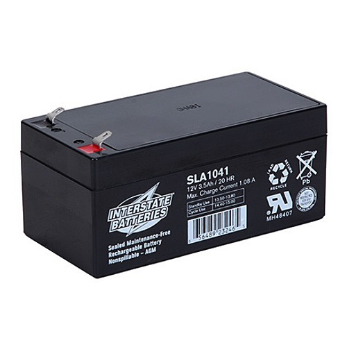 Interstate Batteries SLA1041 $22.17 SB-1041 12V 3.5AH SLA .187 FASTON