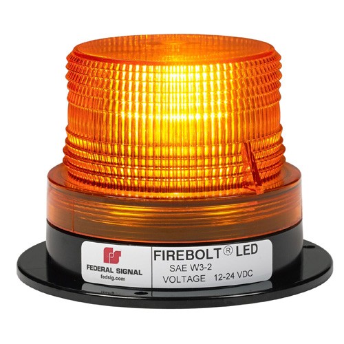 Federal Signal 220200-02 Firebolt Plus Strobe Beacon Permanent Mount with Amber Dome Class 3 